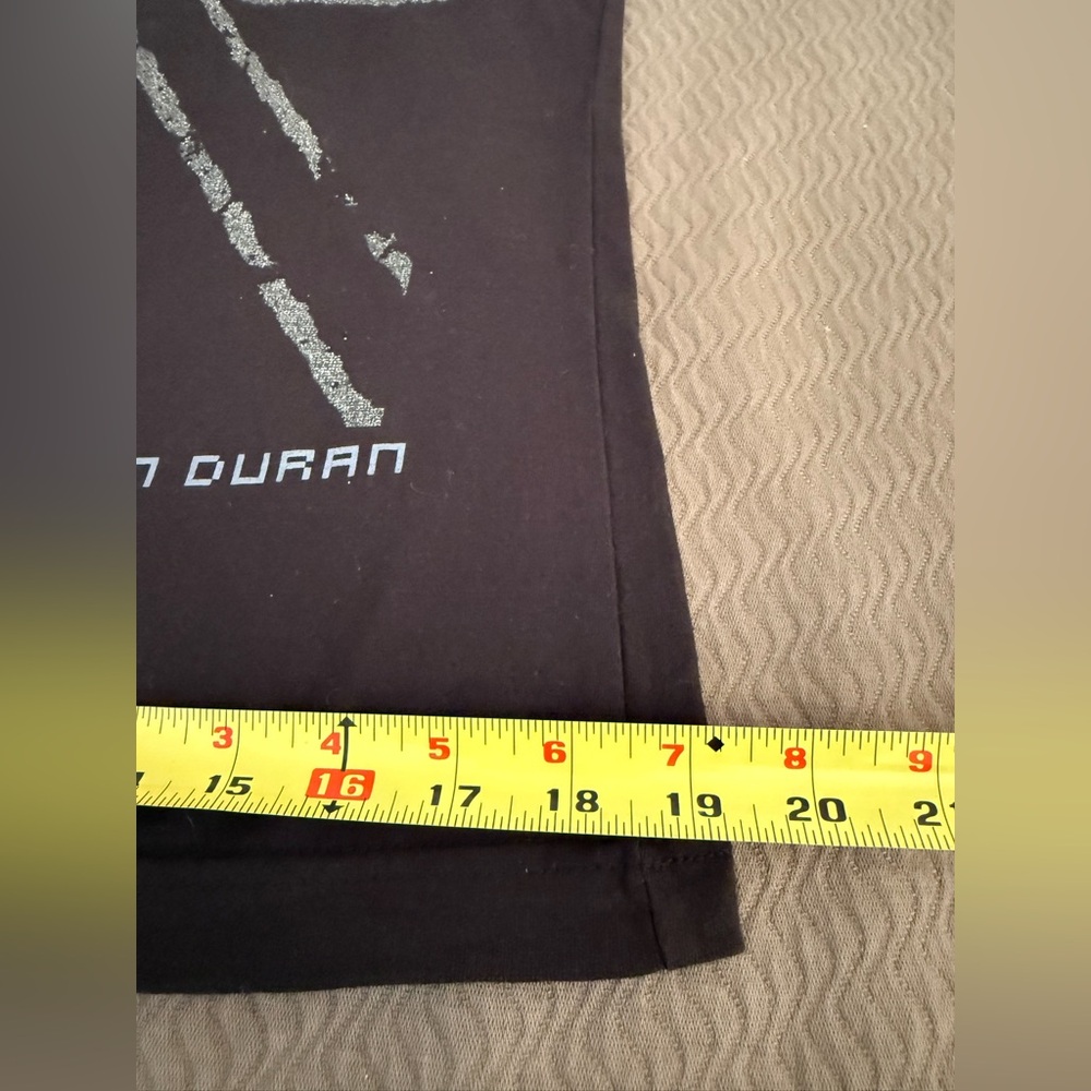 🆕 Duran Duran concert tour muscle tee shirt distressed look Union Jack 🇬🇧 Y2K - Picture 9 of 9